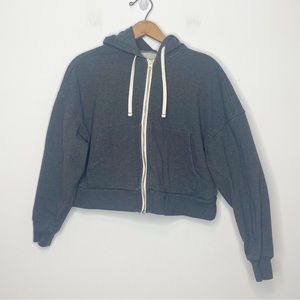 Everlane XS Organic Cotton Full Zip Hoodie Gray